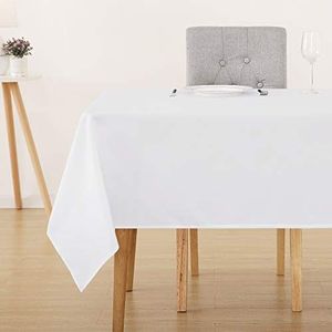 Deconovo - Tafelkleed - Wit - Rechthoekig - Waterdicht - 137x274cm