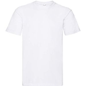 Fruit of the Loom Super Premium T T-shirt voor dames en heren, uniseks, zware kwaliteit, verpakking van 10 stuks, wit, XL