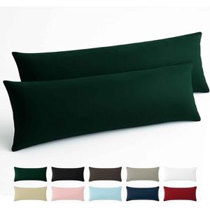 Kussenkussen 40x145 - Versterkte Katoen - Set van 2 - Groen - Gecertificeerde Oeko