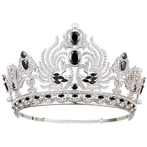Kroon haarband zendspoel, prinses kroon hoofdband for vrouwen, meisjes, bruiden, bruiloft, prom, verjaardagsfeestje (Color : Style 1)