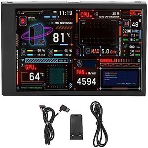 PC Sensor Panel Display, Dual USB-poort IPS Mini Display Auto Off Computer CPU Monitor voor Gaming