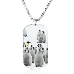 Pinguïns verstelbare ketting voor dames, titanium stalen hanger, mode-sieraden voor reizen, bruiloft, feest