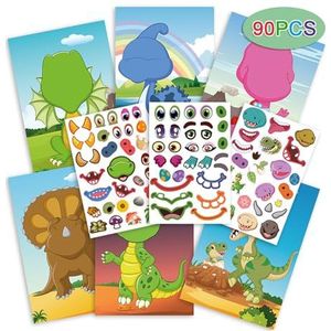 Dieren/Dinosaurus/Prinses Dress-Up Stickers Speelgoed Duurzaam Cognitieve Puzzel Speelgoed voor Jongens Meisjes Dinosaurussen