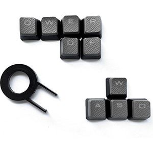 HUYUN Cherry MX Key Switch FPS & MOBA Gaming Keycaps Backlit Key Caps Vervanging voor Corsair Gaming Toetsenborden (10 Toetsen Grijs)