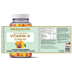 Max & Gums Vitamine D gummies - Vegan & Glutenvrij - 90 gummies