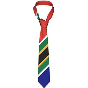 351 Zuid-Afrika Afrikaanse Vlag Mannen Neck Tie Stropdassen Voor Mannen Moderne Stropdas Zachte Kerst Stropdassen Voor Business School Bruiloft, Heren stropdas 1179, Eén maat