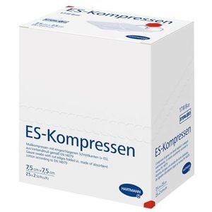 ES Steriele kompressen, 8 keer, 7,5 x 7,5 cm, 25 x 2 stuks