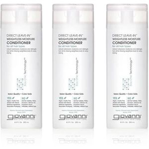 Giovanni Direct Leave-In Conditioner, Weightless Moisture, 250 ml, 3 Stuk
