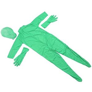 Green Screen Bodysuit, Bodysuit Volledig Gesplitst Ontwerp Chromakey Fotostudio voor Fotografie Film Video 180cm 70.87in Effect Fit 160cm Tot Hoogte (160cm)