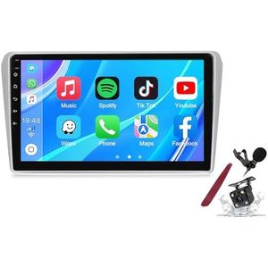 Android 14 Autoradio Sat Navi voor T-oyota Avensis (2002-2008) 9 Inch Touchscreen Multimedia Speler met Draadloze Carplay GPS Navigatie FM RDS Bluetooth 5G-WiFi SWC DSP,M100s