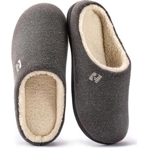 RockDove Originele tweekleurige pantoffels voor heren met terugstelschuim, 40/41 EU, donkergrijs natuur, donkergrijs, 40/41 EU