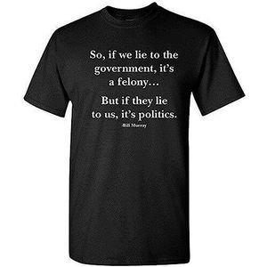 Politics Felony Sarcastic Cool Graphic Gift Idea Adult Humor Funny T-Shirt Black overhemden(Small)
