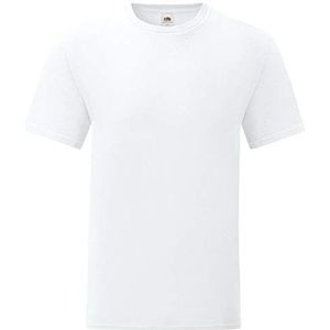 Fruit of the Loom Iconic T heren T-shirt, meerpak van 5 stuks, maat S - 5XL, wit, L