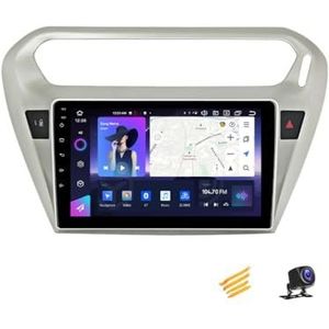ZARAPLUS Android 13 2 DIN Bluetooth Autoradio 9 Inch Touchscreen Voor Peugeot 301 2013~2016 Met AHD Achteruitrijcamera/GPS-Navigatie/BT/Stuurwielbediening/Koelventilator/Multimediaspeler,NF3