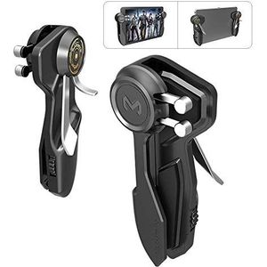 PUBG Controller voor Tablet - Aovon 4 Triggers [6 Vinger Operation] Gevoelige Shoot Doel Trigger Gamepad Grip, Ondersteuning 5.5-12.9 inch iPad & Tablet (Dikte < 10mm) Zwart