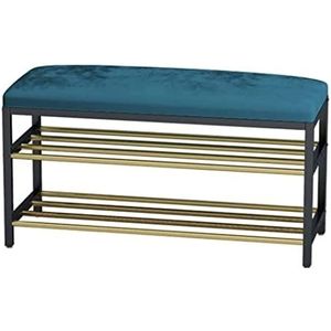 Schoenenrek Schoenenkast, Schoenenbankrek Metalen Schoenenrek Bench Organizer Met 2-laags Opbergorganizer Voor Hal Schoenenopberger voor Hal (Color : A, Size : 80 * 30 * 45cm)