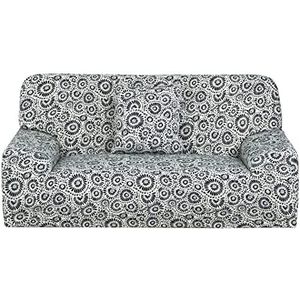 XYWHPGV Stretch Sofa Cover Stoel Loveseat Bank Hoes, Wasbaar in de Machine, Stijlvolle Meubilair Protector Covers Met Een Kussen Case Zwart Wit Loveseat-2seater(ffcfe 7780c 48128 5952d f2e3a 10b91