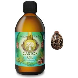 CASTOR OLIE - 500ML - Verbetert de circulatie GLAZEN FLES