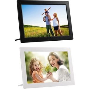High Definition Digitale Fotolijst Elektronische Albumfoto Ondersteuning Muziekfilmspeler Eenvoudig delen(Black and White)