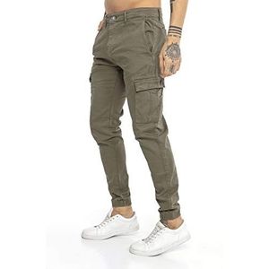 RED BRIDGE Joggingbroek voor heren, cargobroek, denim jeans, Groen, 29W / 32L