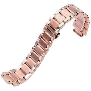 INSTR 316L Rvs Horlogeband Voor Hublot Big Bang 27x19mm 23x17 21x13 armbanden Band Voor Mannen Vrouwen (Color : Rose gold, Size : 27x19mm)