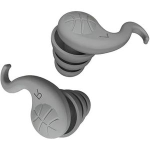 Siliconen geluiddichte oordopjes 3-lagen bescherming voor slaap ruisonderdrukking anti-geluid slaap oordopjes zwemmen oordopjes (grijs)