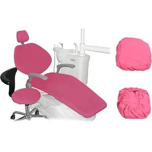 Volledige Tandheelkundige Stoeldekking, 4Pcs/Set Tattoo stoel beschermers, stretch spandex tandheelkundige stoel stoelhoes Elastische beschermhoes tandarts apparatuur(Purple)