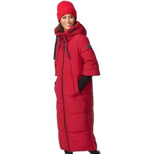 Navahoo - B988 - Gewatteerde Winterjas - Donkerrood - Lange Warme Capuchon