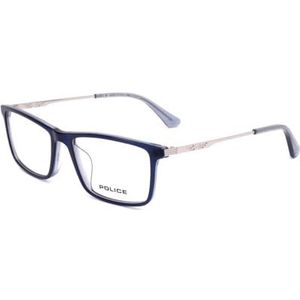 Police VPLD08M 0N86 SHINY BLUE TOP GREY 52/16/145 MAN Brilmonturen