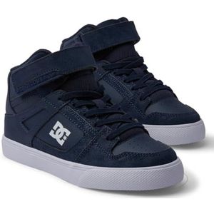 DC Shoes Pure High-Top EV - Hoge leren schoenen voor kinderen ADBS300324, True Navy Wit, 35.5 EU