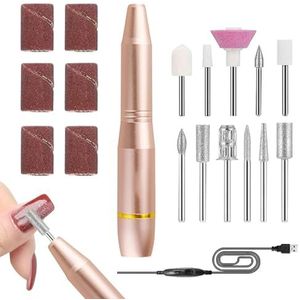 Elektrische Nagelvijl, Draagbare Elektrische Nagelboor | Draadloze Elektrische Nagelboormachine,Polijstset Met Nagelboren, Nagellak Manicure & Pedicure Tools