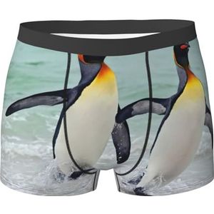DEXNEL Herenondergoed boxerslips zacht ademend ondergoed 1pack, schattige pinguïn, Zwart, XXL