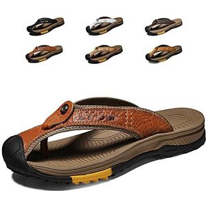 Flip Flops Wandelsandalen met Gesloten Neus Voor Heren Zomerse Teenslippers voor Buiten Wandelen Suède Strandslippers 38-46EU Surf Varen Camping Waterschoenen,003-44EU