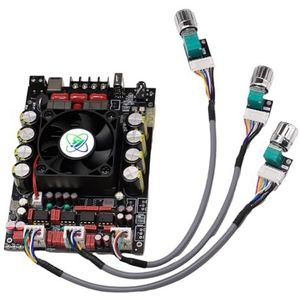 220W 220W Bluetooth 5.2 Wireless Audio Power Amplifier Portable Sound Samplifier Module High Power Subwoofer AMP Board voor Home Theatre Car Audiosysteem Zwart metalen Plastic