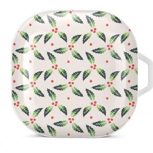 Aquarel Hulst Oordopjes Hoesje Compatibel met Samsung Hard Shell Beschermhoes Wit-Stijl