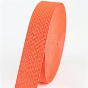 Gekleurde elastische banden 20 mm platte naai-elastiek voor ondergoed broek beha rubberen kleding decoratieve zachte tailleband elastisch-oranje-20 mm 5 yards