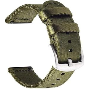 Kijk naar bands Horlogebanden Snelsluiting Veiligheidsgordel Nylon horlogeband Lichtgewicht ademende horlogebanden Vervangingsband Dagelijks (Color : Green-s, Size : 18mm)