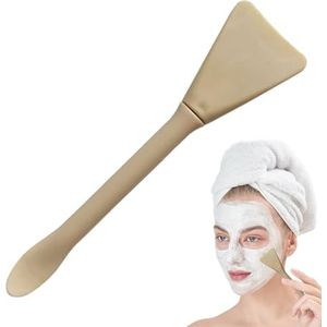 Borstel voor gezichtsbedekking,Siliconen gezichtsbedekkingsborstel - Dubbele kop huidverzorging spatel gezichtsborstel - Flexibele Beauty Tools Accessoires Clay Face Applicator voor het Bittu