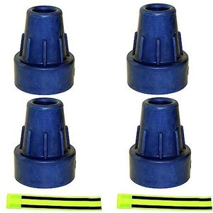 Ossenberg Krukcapsules, blauw, 16 mm, 4 stuks + Olanmarp klittenbandarmband met strepen, 2 stuks