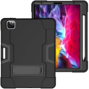 Tabletbescherming Protection Case Compatible With iPad Pro 12.9 （2018/2020/2021/2022）Case With Pen Slot Tablet Silicone Case With Kickstand, Heavy Duty Shockproof Shell Rugged Protective Cover tableta
