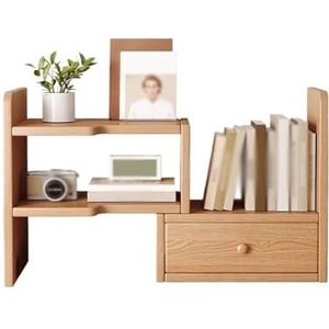 Archiefkast Intrekbare houten vrijstaande boekenplank met lades, 90 graden roteren grenen houten desktop organizer, for woonkamer keuken kantoor studeerkamer Printerstandaard Thuiskantoor