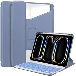 Tablethoezen Compatibel met iPad Pro 13 M4 Case (2024, 7e generatie) Case met toetsenbord en S Pen Holde, 360 graden draaibare standaard Folio Flip Smart Tablet Cover Compatible with iPad Pro 13 Inch