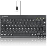 Perixx - PERIBOARD-426C - Toetsenbord - Zwart - Kabelgebonden USB-C Mini