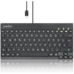 Perixx - PERIBOARD-426C - Toetsenbord - Zwart - Kabelgebonden USB-C Mini