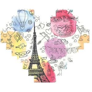 Franse Parijs Tour Eiffeltoren Fascinerende legpuzzel - boeiend en stimulerend speelgoed voor gezinsvrije tijd en entertainment