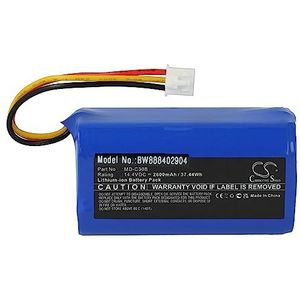 vhbw Batterij compatibel met Blaupunkt Bluebot Xboost BPK-VCBB1XB stofzuiger (2600mAh, 14,4V, Li-Ion)