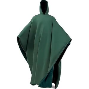 Gewogen Mantel Met Capuchon, Unisex, Losse Pasvorm, Oversized, Losse, Draagbare Deken, Mantel Met Zachte Imitatiebont, Mantel Met Capuchon For Unisex(Green)