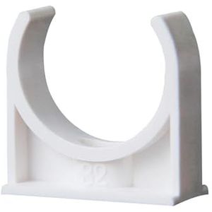 PVC-waterleidingklemmen, PVC U-type buisklem wit en grijs, verschillende maten(White,32MM-5 PCS)