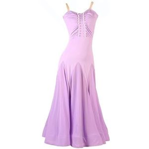 Purper,L,PONNYC Ballroom Dansjurken Met Bretels Voor Dames Rugloze Wals Danskostuums Mouwloze Tango Foxtrot Danskleding Sociale Danskleding Geweldige Swing
