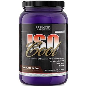 Ultimate Nutrition ISO Cool Whey Isolate Protein Powder - Keto Friendly - Sugar, Carb and Fat-free - 23 Grams of Protein Per Serving, Chocolate,2 Pounds